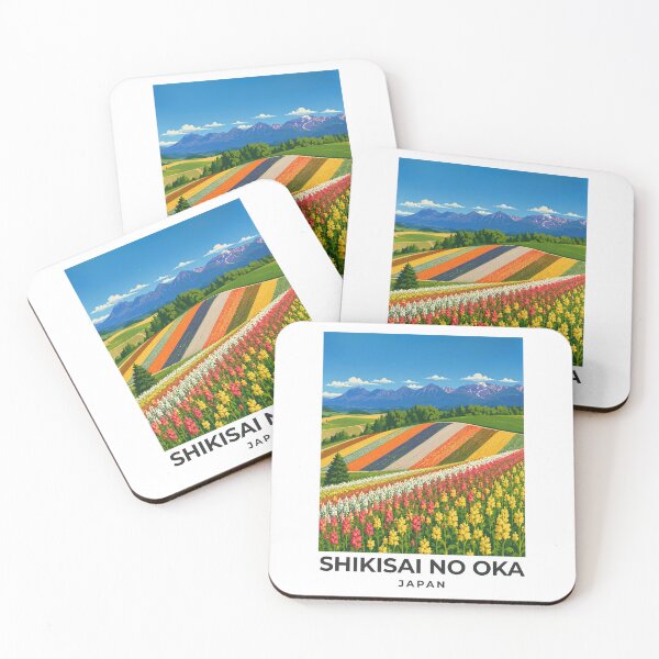 Item preview, A Travel Print of Shikisai no Oka - Japan designed and sold by StudioRedKoala.