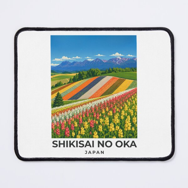 Item preview, A Travel Print of Shikisai no Oka - Japan designed and sold by StudioRedKoala.