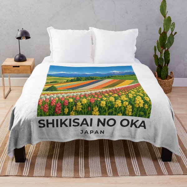 Item preview, A Travel Print of Shikisai no Oka - Japan designed and sold by StudioRedKoala.