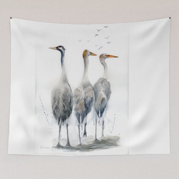 Item preview, Three Elegant Cranes designed and sold by PaintsPassion.