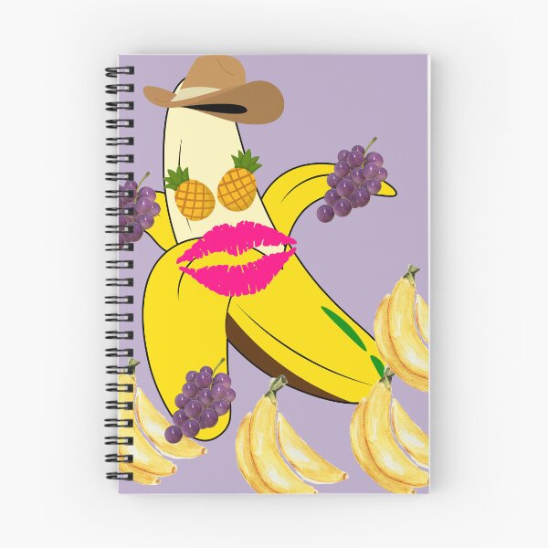 Item preview, Funny Cowboy Banana Pineapple Grape Lips Pop Art Purple Print designed and sold by Extremeallie.