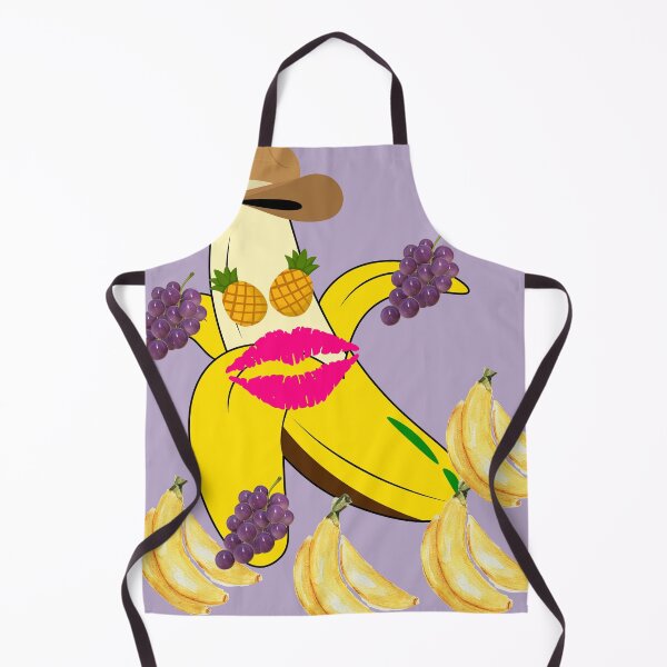 Item preview, Funny Cowboy Banana Pineapple Grape Lips Pop Art Purple Print designed and sold by Extremeallie.