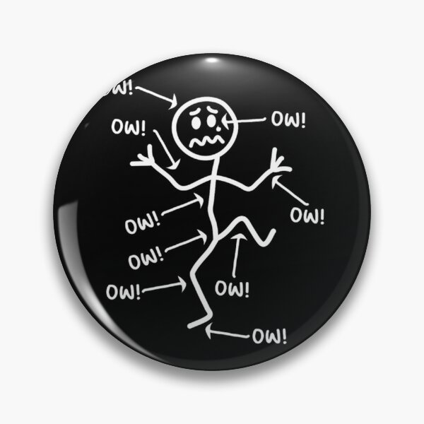 Item preview, Ow Ow Ow Stick Character Figure Chronic Pain designed and sold by TomatiLove.