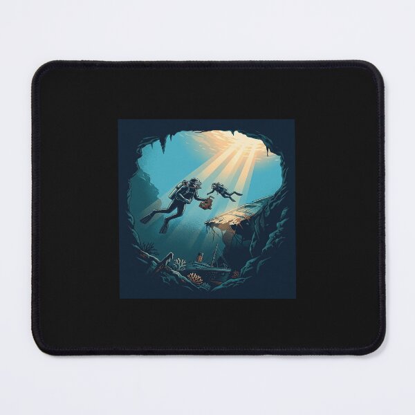 Item preview,  Scuba Diver Descent to Titanic Wreck - Retro Deep Sea Exploration designed and sold by islam gamal.