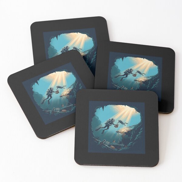 Item preview,  Scuba Diver Descent to Titanic Wreck - Retro Deep Sea Exploration designed and sold by islam gamal.