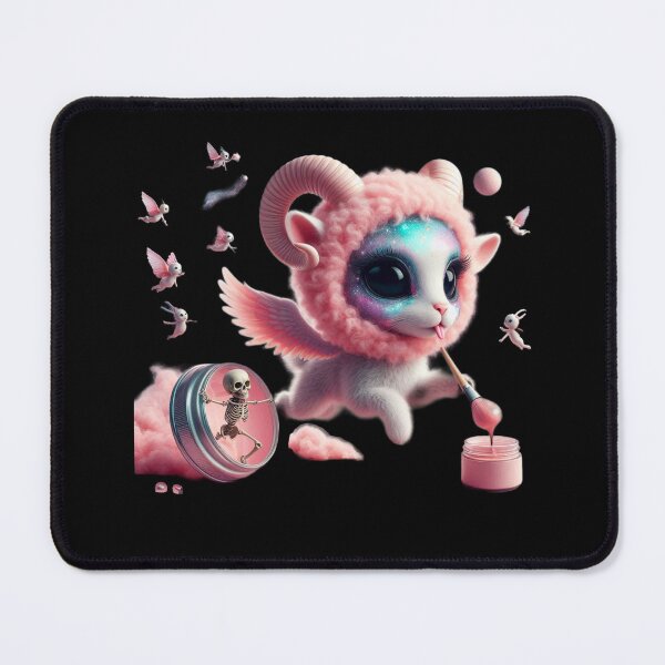 Item preview, Pastel Goth Cosmic Ram Cat Painting Magic designed and sold by LujziWorld.
