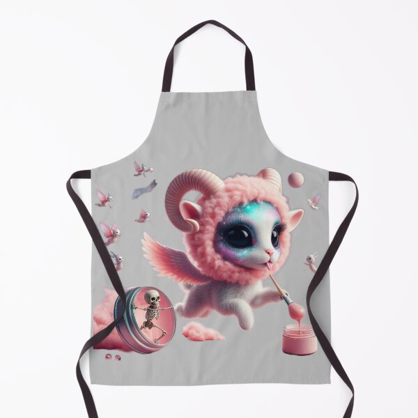 Item preview, Pastel Goth Cosmic Ram Cat Painting Magic designed and sold by LujziWorld.
