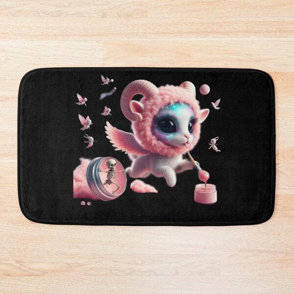 Item preview, Pastel Goth Cosmic Ram Cat Painting Magic designed and sold by LujziWorld.