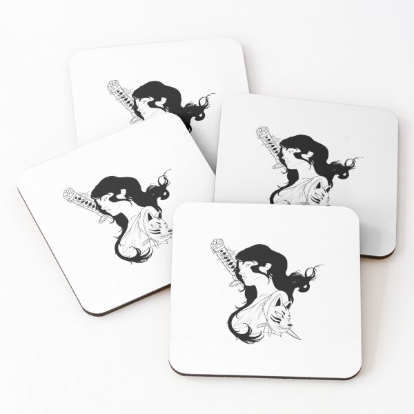 Item preview, Kitsune Warrior Japanese Line Art designed and sold by Tinolab.