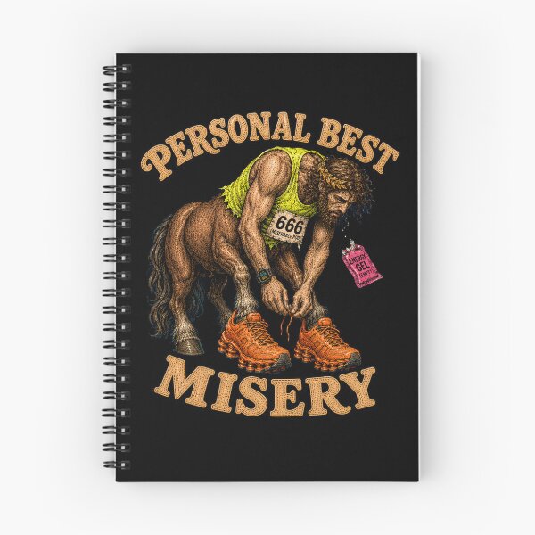 Item preview, Centaur Running Marathon Exhausted Funny Retro Graphic Tee designed and sold by Mythic Ink Studio.