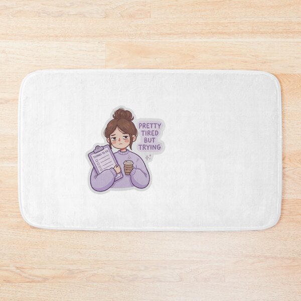 Item preview, Pretty Tired But Trying Sticker | Relatable Aesthetic designed and sold by CutePlix.