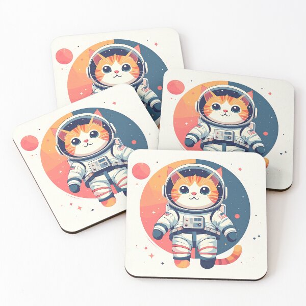 Item preview, A cute astronaut kitty designed and sold by Albi777.