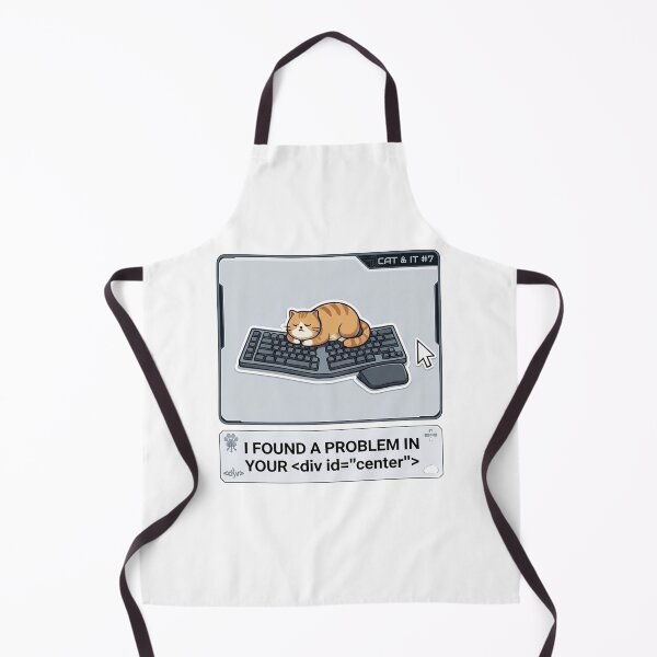 Item preview, Funny Web Developer Gift Cat On Keyboard I Found A Problem  In Your Div Center CSS Humor Frontend Developer Shirt designed and sold by Dev Mode.