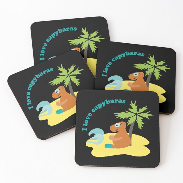 Item preview, I Love Capybaras Tropical Beach Art designed and sold by Vac1.