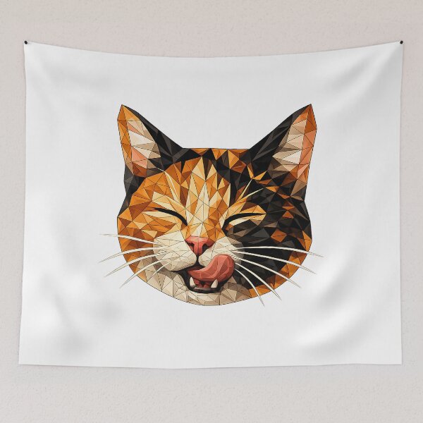 Item preview, Emmi – Playful Polygon Cat designed and sold by filou designs.