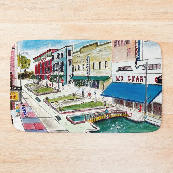 Item preview, Retro Town Square designed and sold by Misfitcane.