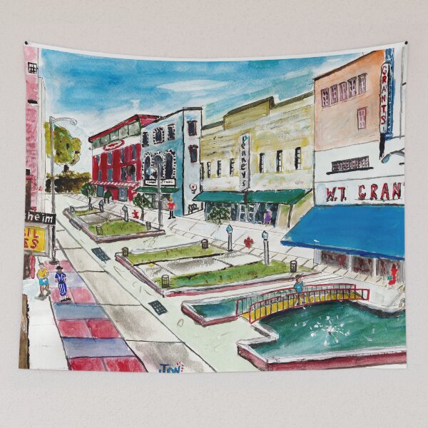 Item preview, Retro Town Square designed and sold by Misfitcane.