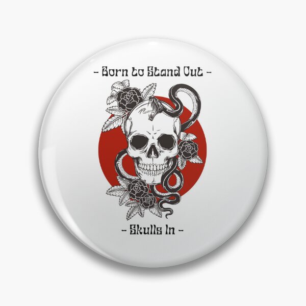 Item preview, Born to Stand Out – Gothic Skull Snake Rose Tattoo designed and sold by SpinolaArtz.