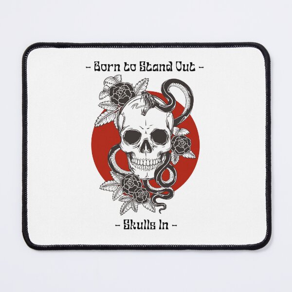 Item preview, Born to Stand Out – Gothic Skull Snake Rose Tattoo designed and sold by SpinolaArtz.