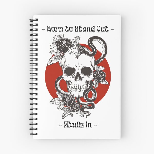 Item preview, Born to Stand Out – Gothic Skull Snake Rose Tattoo designed and sold by SpinolaArtz.