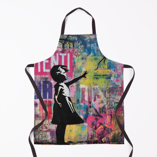 Item preview, Street Mural Little Girl With Red Heart Balloon Art  designed and sold by GrinGalore.