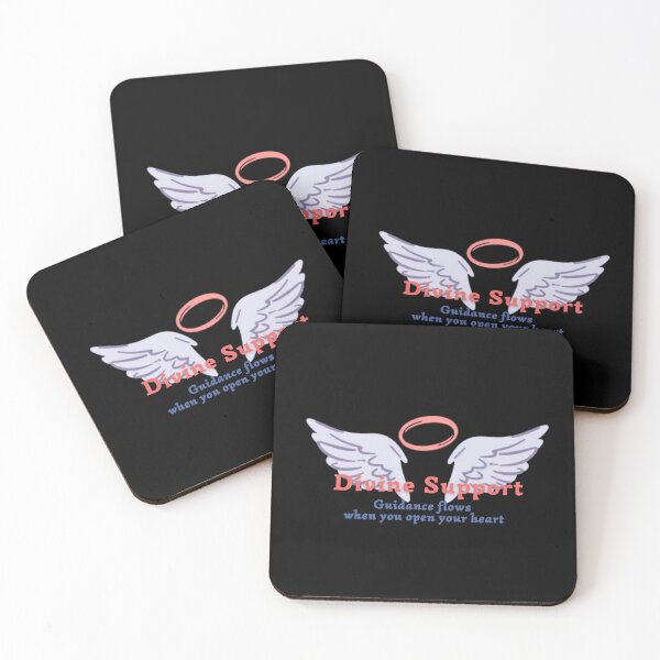 Item preview, Divine Support – Guidance Flows When You Open Your Heart Spiritual Typography Design designed and sold by CosmicQuietLab.
