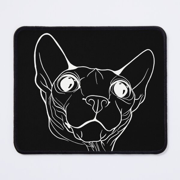 Item preview, Sphynx Cat Portrait 1 Black designed and sold by Kaytertrib.