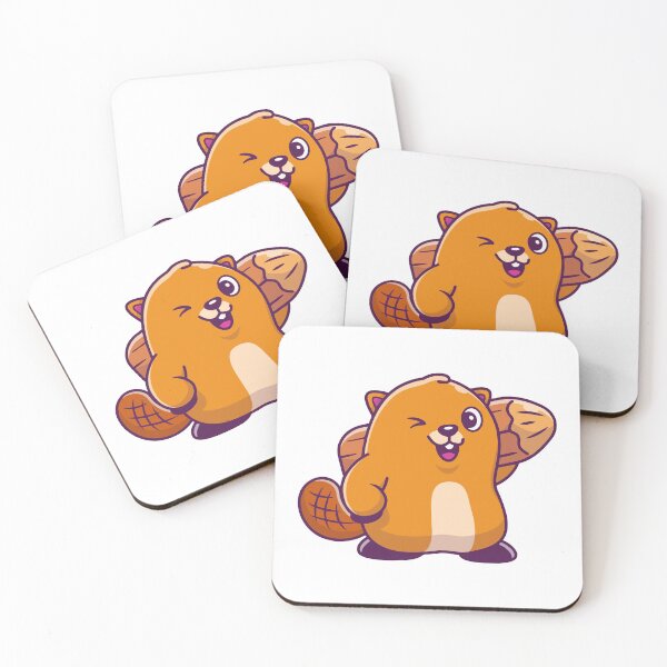 Item preview, Cute Winking Beaver Holding Wood Cartoon designed and sold by Lorraine N 	 Morneau.
