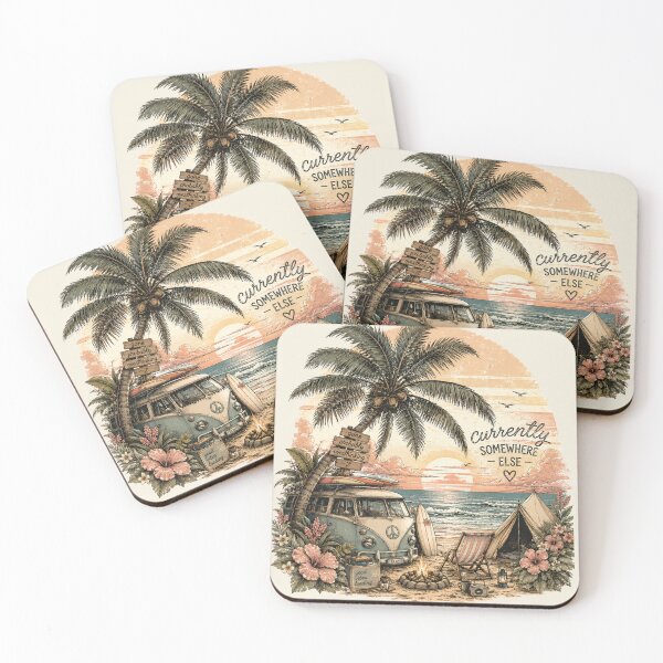 Item preview, Currently Somewhere Else – Retro Beach Van Aesthetic designed and sold by BeaVibes.