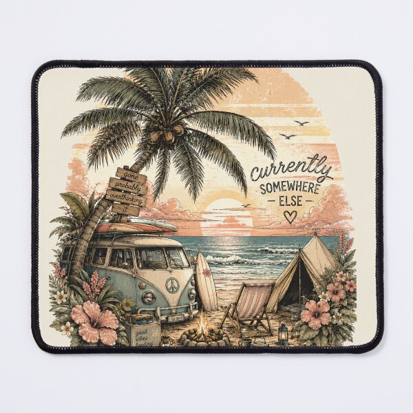 Item preview, Currently Somewhere Else – Retro Beach Van Aesthetic designed and sold by BeaVibes.