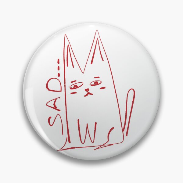 Item preview, Sad Cat Minimal Doodle Art designed and sold by NayaChu.