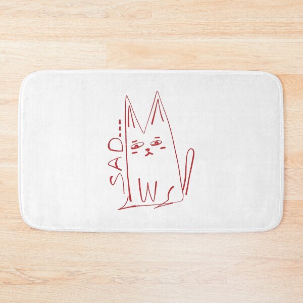 Item preview, Sad Cat Minimal Doodle Art designed and sold by NayaChu.