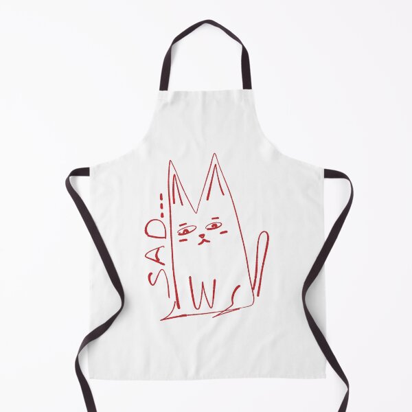 Item preview, Sad Cat Minimal Doodle Art designed and sold by NayaChu.