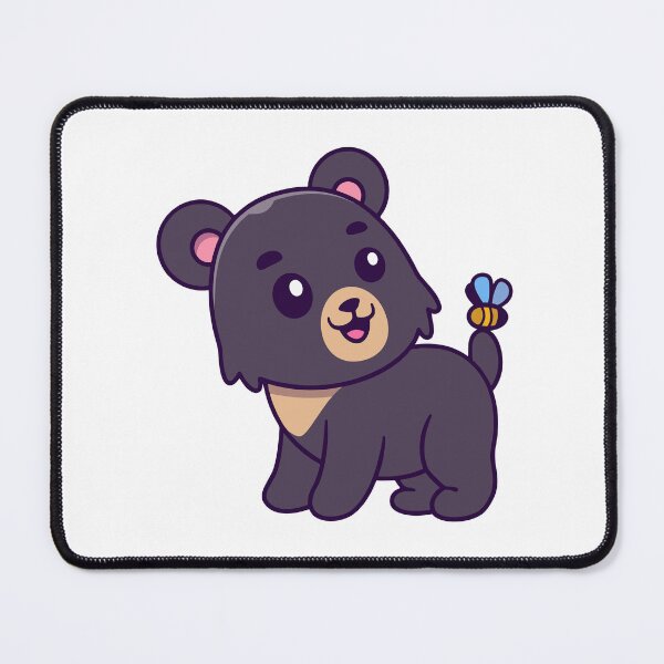 Item preview, Cute Baby Bear with Little Bee Cartoon designed and sold by Lorraine N Morneau.