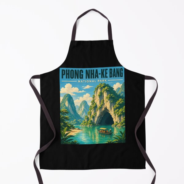 Item preview, Phong Nha - Ke Bang National Park in Vietnam, Vintage Art Travel Landscape designed and sold by MaateoDesign.
