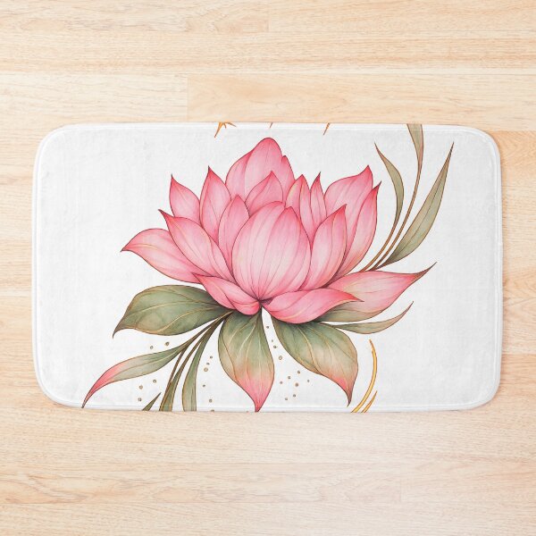 Item preview, Pink Lotus Watercolor Botanical Artwork designed and sold by 1111Miracle.