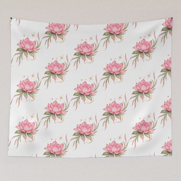 Item preview, Pink Lotus Watercolor Botanical Artwork designed and sold by 1111Miracle.