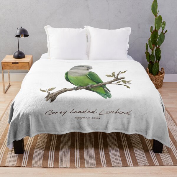 Item preview, Grey-headed Lovebird on Rustic Branch designed and sold by Takeda-art.