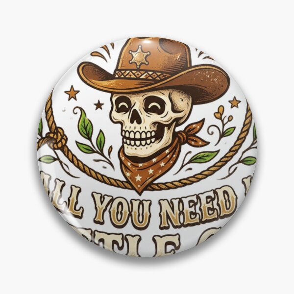 Item preview, All You Need Is a Little Chill – Cowboy Skull Western Design – Rustic Country Vintage Style – Outlaw Spirit designed and sold by ShirtsUp-Lane.