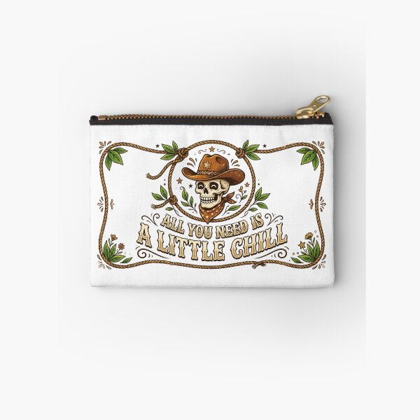 Item preview, All You Need Is a Little Chill – Cowboy Skull Western Design – Rustic Country Vintage Style – Outlaw Spirit designed and sold by ShirtsUp-Lane.