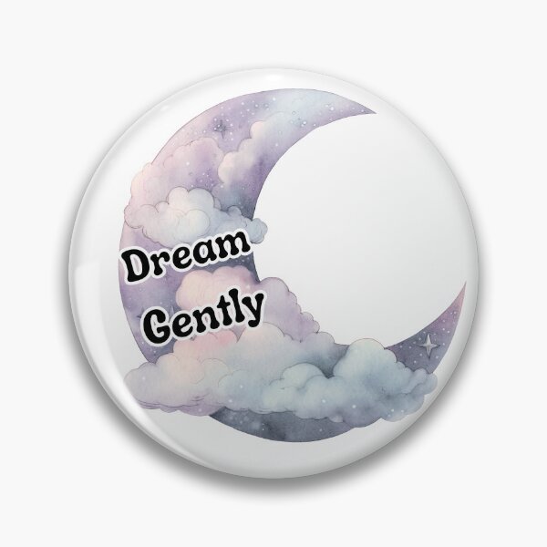 Item preview, Dream Gently Moon Sticker | Celestial Sleepy Aesthetic | Soft Fantasy Quote Design designed and sold by Pandey14.