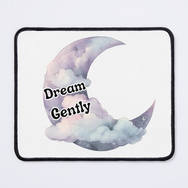 Item preview, Dream Gently Moon Sticker | Celestial Sleepy Aesthetic | Soft Fantasy Quote Design designed and sold by Pandey14.