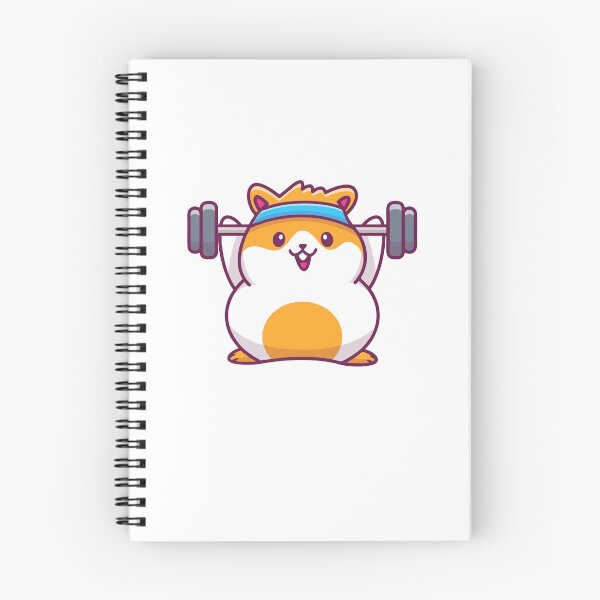 Item preview, Cute Fitness Hamster Lifting Barbell Gym designed and sold by Lorraine N 	 Morneau.