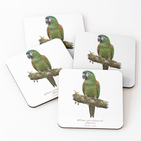Item preview, Red-shouldered Macaw on Mossy Branch designed and sold by Takeda-art.