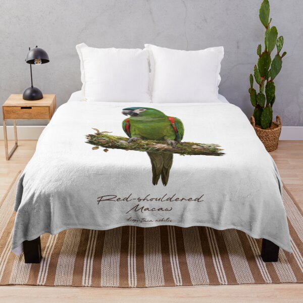 Item preview, Red-shouldered Macaw on Mossy Branch designed and sold by Takeda-art.