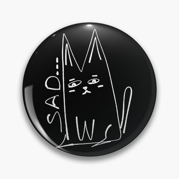 Item preview, Sad Cat Minimal Doodle Art designed and sold by NayaChu.