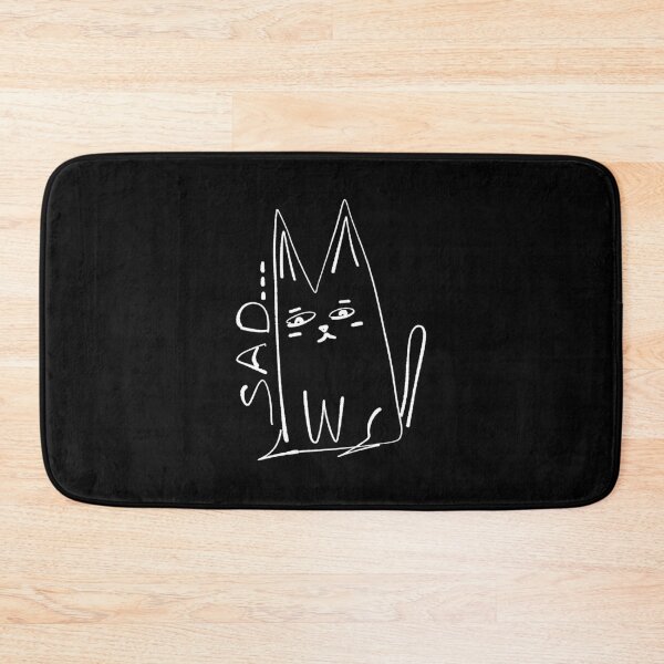 Item preview, Sad Cat Minimal Doodle Art designed and sold by NayaChu.
