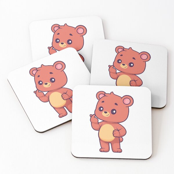Item preview, Cute Teddy Bear Making Finger Heart K-Pop Style designed and sold by Lorraine N 	 Morneau.