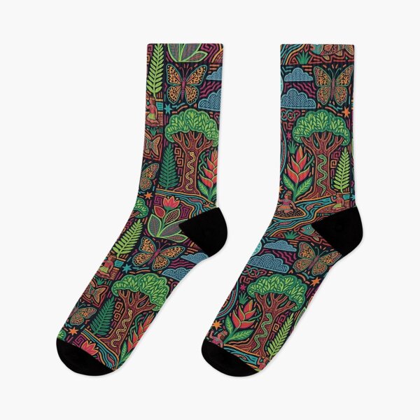 Item preview, Spirit Journey Toucan Mola Art | Traditional Indigenous Shaman Mask | Vibrant Tribal Folk Tapestry designed and sold by SergioMiklos.
