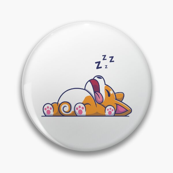 Item preview, Cute Sleeping Corgi Dog Snoring Cartoon designed and sold by Lorraine N 	 Morneau.
